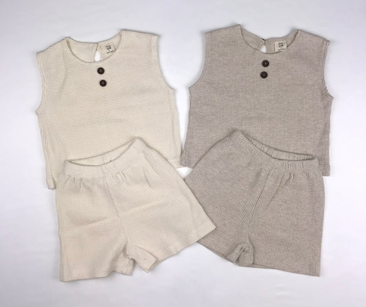 Cream Top Bottom Set